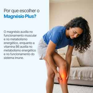 Magnésio Plus – Magnésio e Vitamina B6 – 90 Cápsulas