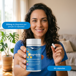 Magnésio Plus – Magnésio e Vitamina B6 – 90 Cápsulas