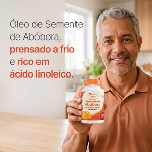 Óleo de Semente de Abóbora Prensado a Frio - 120 Cápsulas